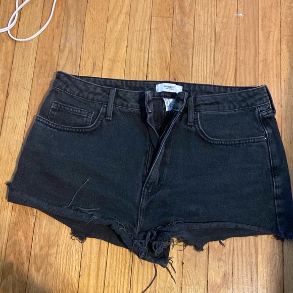 Forever 21 shorts denim washed black - Picture 2 of 5